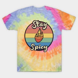 Retro Stay Spicy Flame Neurospicy T-Shirt